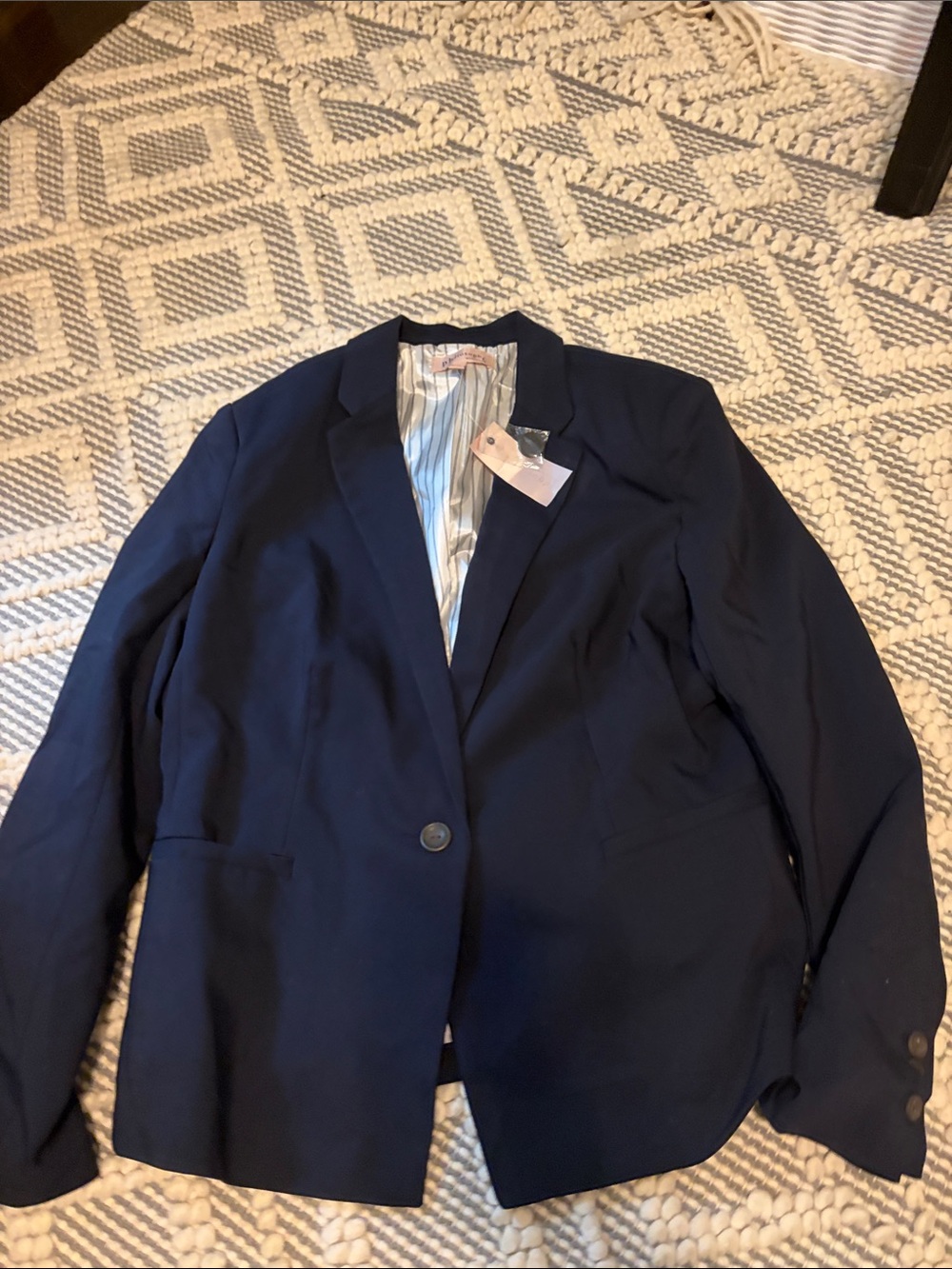 Philosophy Navy Single-Button Blazer